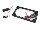 Custom Dynamics License Plate Frames & Lights Black All In One Flat License Plate Frames